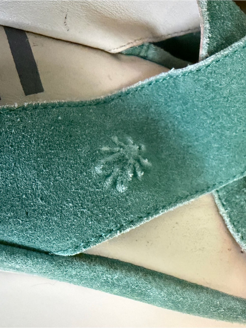 Fly London Green Suede Crossover Slide Sandals Size 9-9.5 - Picture 9 of 9